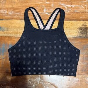 Nike Black Perforated Sports Bra